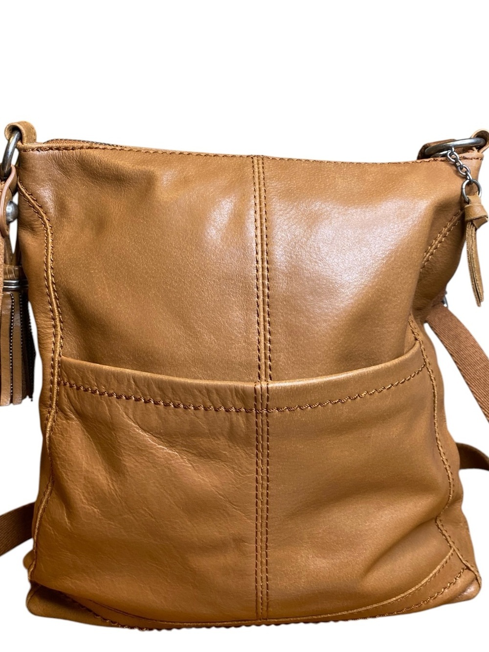 The Sak Pax Swing Pack Leather Boho crossbody hobo bag - Picture 2 of 16